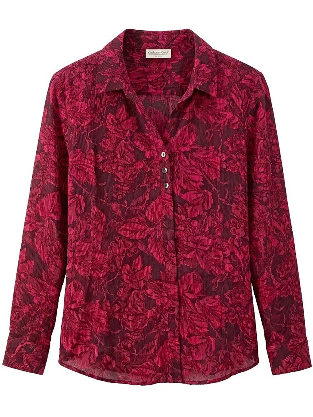 Coldwater Creek Sheer Floral "No Iron" Button Down - XL